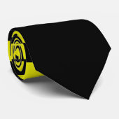 カワイトのまわりにスタイルブラックイエローストライプパターン ネクタイ (ロール)