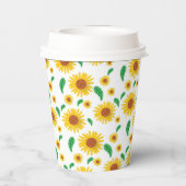 カワイトひまわり模様パーティー紙カップ 紙コップ (裏面)