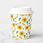 カワイトひまわり模様パーティー紙カップ 紙コップ (正面)