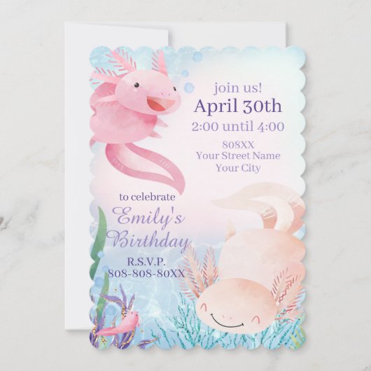 カワイトアクソロツアンダーザシーパーティの招待状 招待状 (正面)