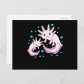 カワイトアクソロトルかわいい動物アクソロツ愛玩動物 インビテーションポストカード (正面/裏面)