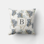 カワイトアニマルズコアラモノグラムのベビー子供部屋枕 クッション (裏面)