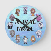 カワイトアニマルパレードメナジェリー時計 ラウンド壁時計 (正面)