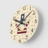 カワイトアメリカーナウォール時計 ラウンド壁時計 (傾斜)