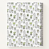 カワイトアルパカ&カクタスパターン ノートブック (裏面)