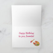 カワイトアーティス絵画トガールズハッピーバースデー カード (内部)