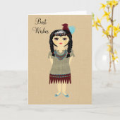 カワイトインディアンガ空白のールグリーティングカード カード (黄色い花)