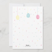 カワイトイースターバニーターコイズ背景 シーズンカード (裏面)