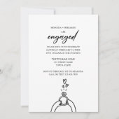 カワイトウェア婚約したフォト婚約パーティ 招待状 (正面)