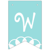 カワイトウェルカムベビーピンクブルーカスタムカラーウィズネーム バンティングフラッグ (第1の旗)