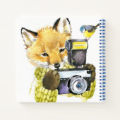 カワイトウォーターカラーキツネ撮影写真 ノートブック (裏面)