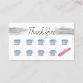 カワイトウォーターカラーコーヒーショップビジネスロイヤリティカード ロイヤリティカード (裏面)