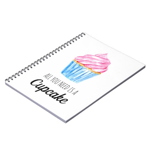 カワイトウォーター色が必要なのはカップケーキピンク ノートブック (左側)