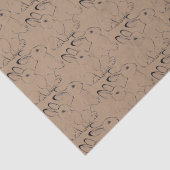 カワイトウサギのインクパターンタンブラウンクラフト 薄葉紙 (詳細)