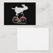 カワイトウサギオンバイクサイクリング自転車 ノートカード (正面/裏面)