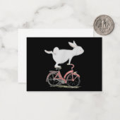 カワイトウサギオンバイクサイクリング自転車 ノートカード (正面/裏面インサイチュ)