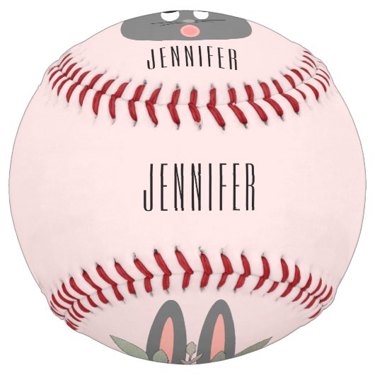 カワイトウサギピンクフローラシック ソフトボール (裏面)