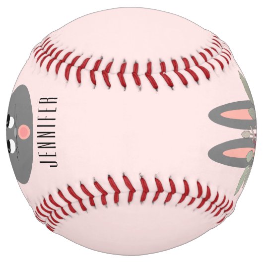 カワイトウサギピンクフローラシック ソフトボール (正面)
