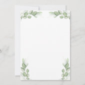 カワイトウッドランドアニマル男の赤ちゃんシャワー 招待状 (裏面)