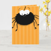 カワイトカッドリースパイダーハッピーハローウィンカード カード (黄色い花)
