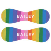 カワイトカラフルおもしろいレイストライプンボーパーソナライズされた ソフトボール (パネル)