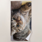 カワイトキャッパーソナライズされたトビーチタオル ビーチタオル (正面)