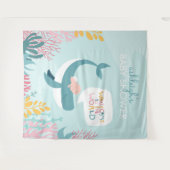 カワイトクジラベビーシャワータペストリー タペストリー (正面(横))