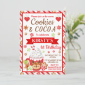 カワイトクリスマスクッキーとココア誕生日 招待状 (スタンド正面)