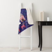 カワイトクリスマスハウスフラットヴィンテージイラストレーション シェルパブランケット (インサイチュ)