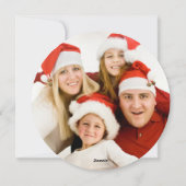 カワイトクリスマスフローラリースホリデーラウンド写真 シーズンカード (裏面)