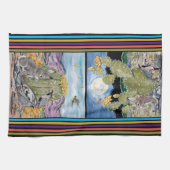 カワイトグッドデイナイトサウスウエスト動物砂漠サボテン キッチンタオル (横)