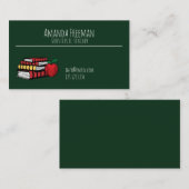 カワイトグリーンチャルクボード&ブックス代用先生 名刺 (正面/裏面)