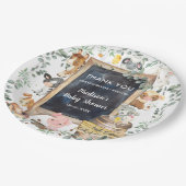 カワイトグリーンリーファームアニマルズ誕生日ベビーシャワー  ペーパープレート (アングル)