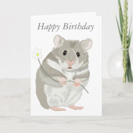 カワイトグレーとホワイトハムスター カード