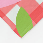 カワイトコッタゲコアヴィンテージイチゴ格子縞（赤）  フリースブランケット (角)