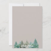 カワイトコリーオンスノーウィークリスマス水彩カスタム 招待状 (裏面)