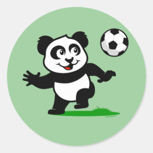 カワイトサッカーパンダ ラウンドシール