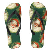 カワイトサンタクロースハッピー顔クリスマス ビーチサンダル (フットベッド)