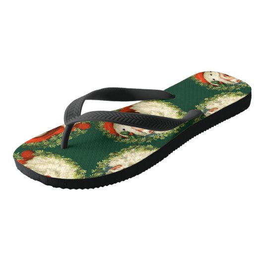 カワイトサンタクロースハッピー顔クリスマス ビーチサンダル (アングル)