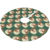 カワイトサンタクロースハッピー顔クリスマス ブラッシュドポリエステルツリースカート (アングル)