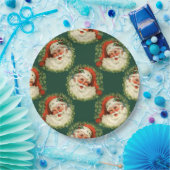 カワイトサンタクロースハッピー顔クリスマス    ペーパープレート (パーティー)