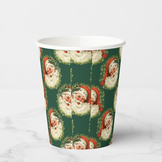 カワイトサンタクロースハッピー顔クリスマス 紙コップ (左)