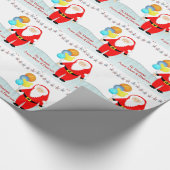 カワイトサンタクロースパーソナライズされたギフトラッ子供へプ ラッピングペーパー (角)