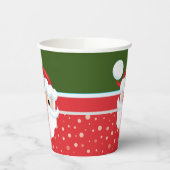 カワイトサンタクロース顔伝統的オンクリスマス 紙コップ (左)