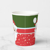 カワイトサンタクロース顔伝統的オンクリスマス 紙コップ (右)
