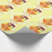 カワイトサンタベビーダックキパーソナライズされたッズギフトラップ ラッピングペーパー (角)