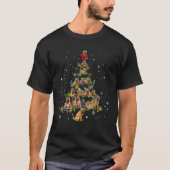 カワイトシャーペイドッグクリスマスツリー贈答品クリスマスT Tシャツ (正面)