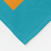 カワイトジオメトリシェイプパターンピンクオレンジターコイズ フリースブランケット (角)