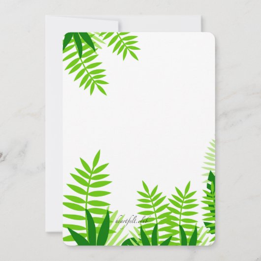 カワイトジャングル動物招待状 招待状 (裏面)