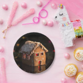 カワイトジンガーブレッドハウスクリスマス ペーパープレート (パーティー)